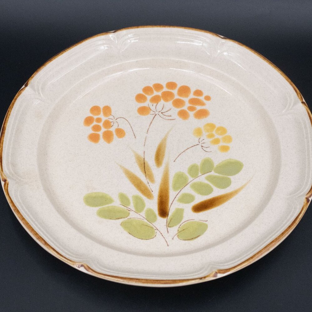 Vintage Hearthside Stoneware Somerset Hand Painted 12" Platter Serving Plate